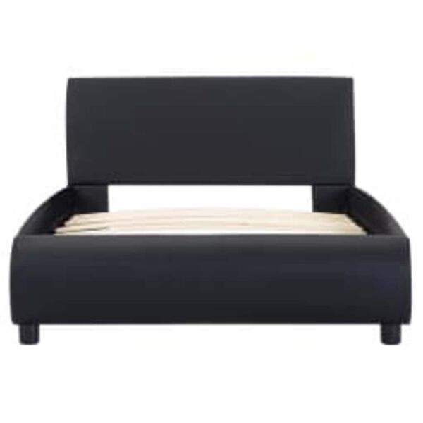 vidaXL Estructura de cama con LED cuero sint&eacute;tico negro 100x200 cm