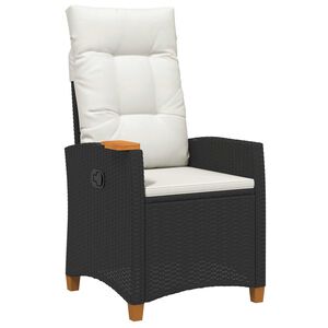 vidaXL Silla reclinable con bandeja para t&eacute; con coj&iacute;n 62 x 64 x 112 cm