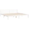 vidaXL Estructura de cama sin colch&oacute;n madera maciza blanca 200x200 cm