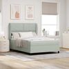 vidaXL Cama tipo Box Spring Gris Claro 200 x 140 cm Poli&eacute;ster