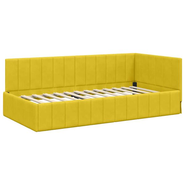 vidaXL Estructura de cama en esquina Amarillo 100 cm x 200 cm