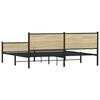 vidaXL Estructura de cama sin colch&oacute;n metal roble Sonoma 193x203 cm