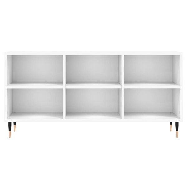 vidaXL Mueble de TV madera de ingenier&iacute;a blanco 103,5x30x50 cm