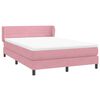 vidaXL Cama box spring con colch&oacute;n terciopelo rosa 140x210 cm