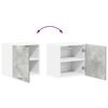 vidaXL Mueble colgante 2 pcs Gris Concreto y 40 x 31 x 40 cm