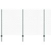 vidaXL Cerca de eslabones de cadena con poste 25 x 1,4 m Verde Malla