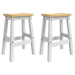 VidaXL Taburete de bar 2 pcs y Cera de Miel 44 x 30 x 63 cm