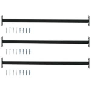 vidaXL Barra de seguridad ajustable para ventanas 3 uds. 710 -1200 mm