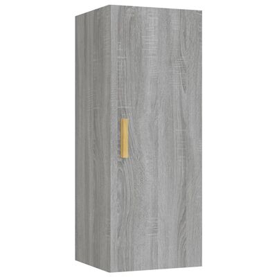 vidaXL Armario de pared madera contrachapada gris Sonoma 34,5x34x90 cm