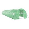 vidaXL Invernadero con estructura de acero verde 42 m&sup2; 14x3x2 m