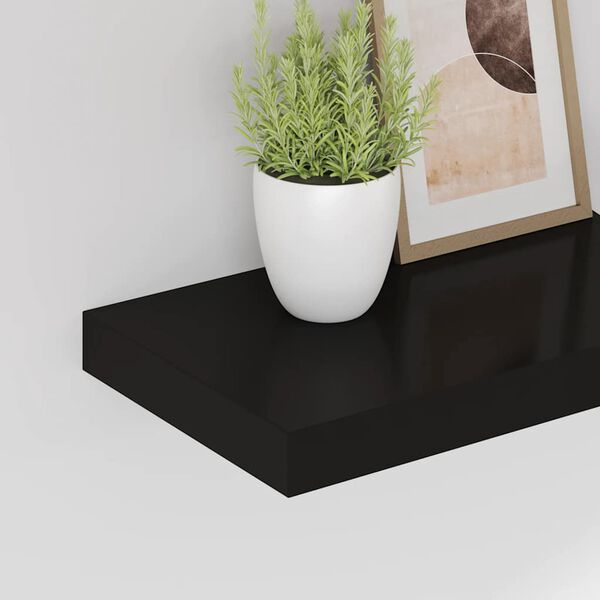 vidaXL Estante flotante de pared MDF negro 40x23x3,8 cm