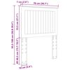 vidaXL Cabecero con cabecera Brillante 75 cm Madera contrachapada