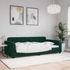 vidaXL Sof&aacute; cama sin colch&oacute;n terciopelo verde oscuro 100x200 cm
