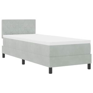 vidaXL Cama Box Spring LED con LED Gris Claro 80 x 200 cm Terciopelo