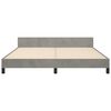vidaXL Estructura de cama sin colchón terciopelo gris claro 180x200 cm
