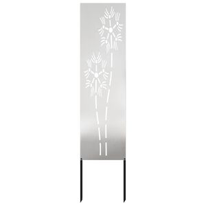 vidaXL Pantalla de Privacidad para Jard&iacute;n Calado Plateado 32 x 140 cm