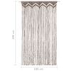 vidaXL Cortina de macramé algodón gris taupé 140x240 cm