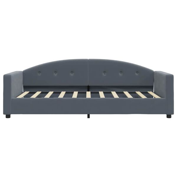 vidaXL Sof&aacute; cama terciopelo gris oscuro 90x190 cm