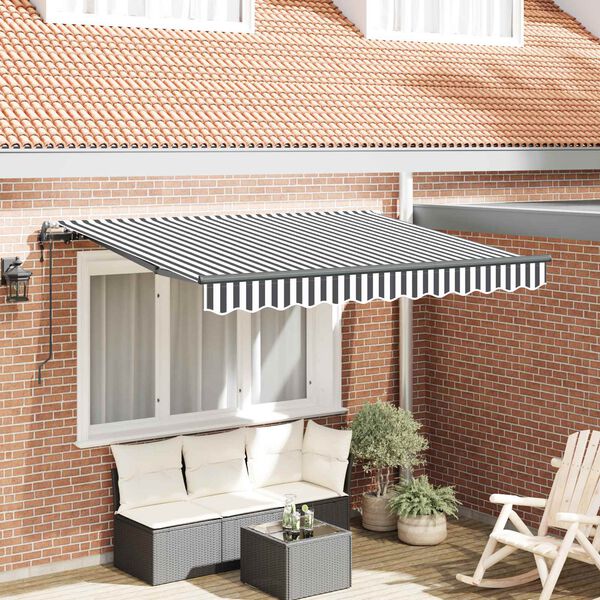 vidaXL Toldo Retr&aacute;ctil Antracita 350 x 200 cm tela