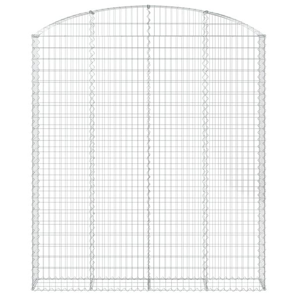 vidaXL Cesta gaviones forma arco hierro galvanizado 200x30x220/240 cm