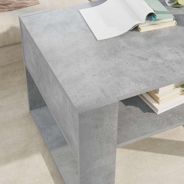 vidaXL Mesa de Caf&eacute; Gris Concreto 66 x 53 x 45 cm Madera de ingenier&iacute;a
