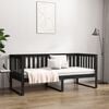 vidaXL Sof&aacute; cama sin colch&oacute;n madera maciza de pino negro 90x190 cm