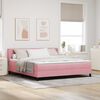 vidaXL Cama tipo Box Spring con colch&oacute;n Rosa 200 x 180 cm Terciopelo