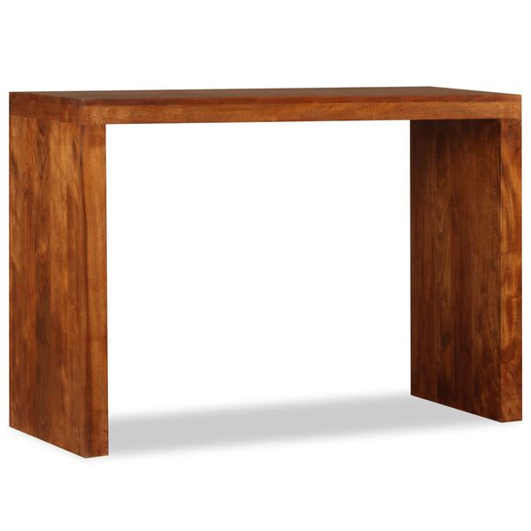 vidaXL Mesa consola Madera sólida con acabado miel 110x40x76 cm