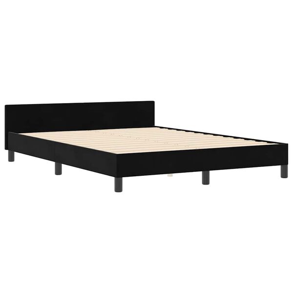 vidaXL Cama tipo Box Spring con cabecera Negro 140 x 190 cm Terciopelo