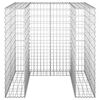 vidaXL Muro gaviones para contenedor basura galvanizado 110x100x110 cm