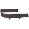 vidaXL Cama tipo Box Spring Marr&oacute;n Oscuro 200 x 200 cm Poli&eacute;ster