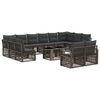 vidaXL Conjunto de sof&aacute;s de jard&iacute;n 13 uds. Gris y Gris Oscuro