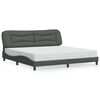 vidaXL Estructura de cama con LED sin colch&oacute;n Hvar gris oscuro 200x200 cm