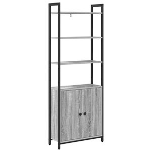 vidaXL Estanter&iacute;a para libros 6 niveles 60 x 24 x 161 cm Gris Sonoma