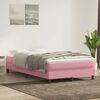 vidaXL Cama box spring con colchón terciopelo rosa 120x210 cm
