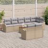 vidaXL Conjunto de sof&aacute;s de jard&iacute;n 9 pcs Beige y Gris Claro
