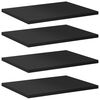 vidaXL Estante estanter&iacute;a 4 uds contrachapada negro brillo 40x30x1,5cm