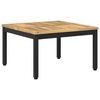 vidaXL Mesa de centro Blanco lavado y negro 60 x 60,5 x 36 cm
