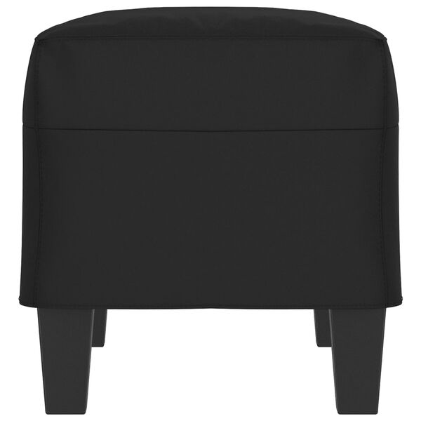 vidaXL Banco de tela de microfibra negro 70x35x41 cm