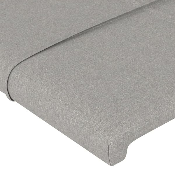 vidaXL Cabecero de cama gris claro 90x5x118/128 cm Tela