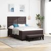 vidaXL Cama tipo Box Spring Marr&oacute;n Oscuro 160 x 200 cm tela