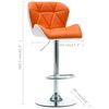 vidaXL Taburete de bar Naranja 44 x 48 x 105,5 cm Cuero sintético