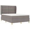 vidaXL Cama con Somier y Colch&oacute;n Gris Oscuro 90x190 cm de Tela Taup&eacute;