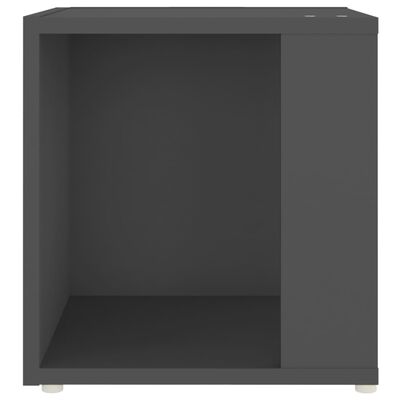 vidaXL Mesa auxiliar de aglomerado gris 33x33x34,5 cm