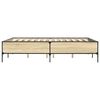 vidaXL Estructura cama madera ingenier&iacute;a metal roble Sonoma 160x200 cm