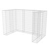 vidaXL Gavi&oacute;n doble para cubo de basura acero 180x100x120 cm