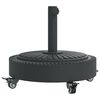 vidaXL Base sombrilla redonda ruedas para m&aacute;stiles &Oslash;38 / 48 mm 27 kg