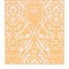 vidaXL Alfombra de exterior ARAKIL naranja y blanca 160x230 cm PP