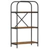 vidaXL Estante de libros 3 niveles 60 x 30 x 109 cm Roble ahumado