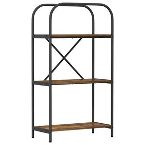 vidaXL Estante de libros 3 niveles 60 x 30 x 109 cm Roble ahumado